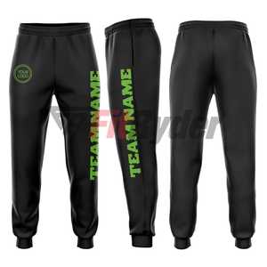 Pantalones de chándal personalizados para hombre, ropa deportiva, pantalones de sudor, material de algodón y poliéster, pantalones de gimnasio estampados personalizados, OEM - Product Image 4