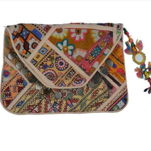 Nouveauté Sac à main vintage bohème Banjara pour femmes Sac à bandoulière portable doux Motif de fil Prix de gros direct Inde - Product Image 1