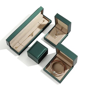 Custom Luxury Double Ring Pendant Necklace Bracelet Bangle Earrings Joyeros Leather <strong>Jewellery</strong> Packaging <strong>Storage</strong> - Product Image 1