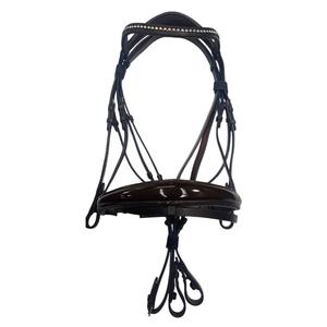 Bride en cuir de vache véritable fabriquée avec du cristal naturel de qualité supérieure, magnifiquement fabriquée à la main, ensemble de clous d'équitation réglables. - Product Image 1