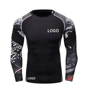 Conception personnalisée de votre propre Rush Guard à manches longues Rash Guard meilleure qualité plain hommes Rash Guard - Product Image 1