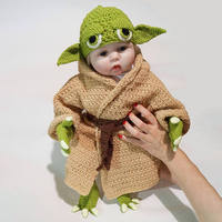 Set di Cinque Pezzi Lavorato a Mano per Fotografia di Bambini, Costume da Maestro Yoda per il Centenario del Bambino, Accessori per Fotografia