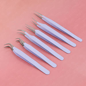 Pinzas para Extensión de Pestañas con Punta de Fibra Clásica de Primera Calidad, Ligeras, Precisas, Antiestáticas, Herramienta para Aislamiento de Pestañas - Product Image 4