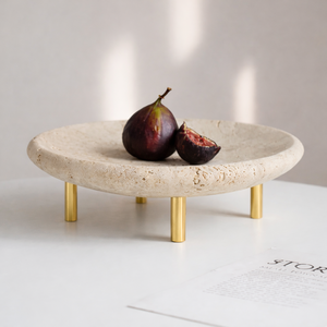 Mini bol décoratif en pierre de travertin festonné pour l'accentuation de la table, décoration de luxe pour la maison et l'étagère, design inspiré des fleurs, tendance - Product Image 5