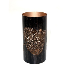 Support votif rond en fer de qualité Standard nouveau Design pot de bougie de couleur marron pour la décoration de salon à la main - Product Image 2