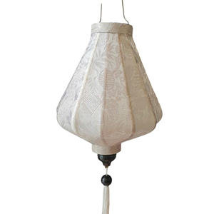 Lanterne en soie/lanterne en tissu avec motifs traditionnels Lanternes décoratives artisanales vietnamiennes uniques - Product Image 5