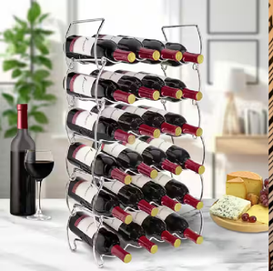 Élégante étagère circulaire murale dorée. Luxe. Porte-bouteilles en métal et disponible au prix de gros. - Product Image 2