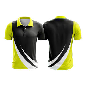 Polo de golf en tricot respirant à séchage rapide pour hommes, décontracté, à manches courtes avec motif solide et design imprimé - Product Image 1