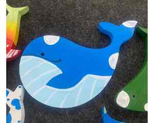 Colgante de pared de peces de madera náutica con acabado pintado peces de madera decorativos para casas villas de playa y ventas de exportación - Product Image 4