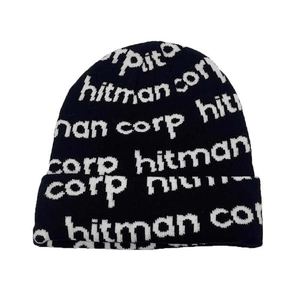 Gorro con puños de invierno con logotipo personalizado, gorros tejidos de Jacquard con estampado de Intarsia, estampado Digital de dibujos animados para uso en la playa - Product Image 2