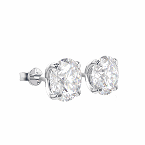 2.00ct Round Cut Diamond Stud <b>Earrings</b> <b>For</b> <b>Women</b> - Product Image 2