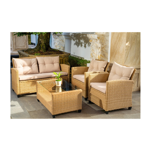 Ensemble de salon Mora Canapé en osier Couleur naturelle Design moderne Produit de luxe Emballé dans une boîte en carton Fabriqué au Vietnam - Product Image 3