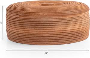 Boîte à roti en bois de luxe pour la décoration de table, conteneur à roti en bois idéal pour les cuisines indiennes, les fermes et les événements spéciaux - Product Image 3