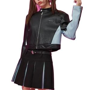 แจ็คเก็ตผู้ชายหนังแท้มีตัวอักษร, ใหม่เสื้อมีซิปอเนกประสงค์กันน้ำกันลมแนวสตรีท - Product Image 1