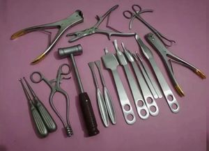 Juego de 16 instrumentos quirúrgicos ortopédicos para columna vertebral, herramientas básicas de cirugía ortopédica, fuente de alimentación Manual de acero inoxidable, Metal - Product Image 6