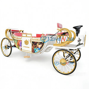Calèche de mariage de style européen, calèche de tourisme panoramique, calèche royale à toit ouvert pour 6 passagers - Product Image 1