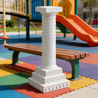 Socle en résine en spirale torsadée - Design d'inspiration grecque, base extérieure élégante pour statues de jardin et accents de jardinières