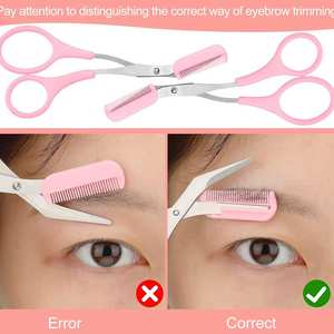 Ciseaux à sourcils portables pour un toilettage pratique en voyage, ciseaux à sourcils précis et tranchants pour des contours nettes - Product Image 4
