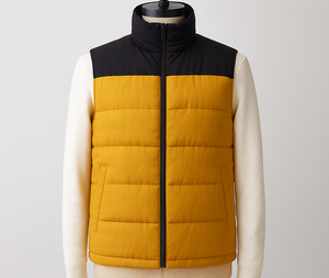 Gilet matelassé Colorblock pour homme Veste matelassée sans manches avec fermeture éclair sur le devant et poches latérales Vêtements d'extérieur décontractés légers et chauds - Product Image 6