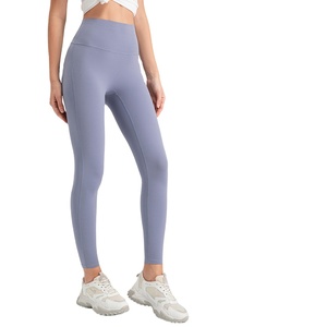 Compra al por mayor mallas de compresión para mujer pantalones de yoga desnuda de cintura alta para levantar glúteos mallas deportivas elásticas 2025 - Product Image 3