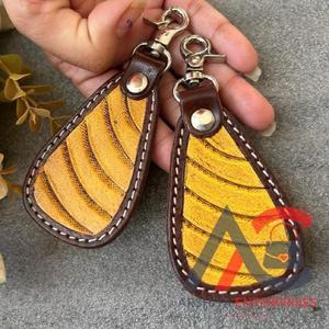 Hand Carved Tooled Leather Key Chains <b>Cute</b> Exotic Shape Leather Key Rings Tooled Leather <b>Accessories</b> <b>Cute</b> Key Chains for Unisex - Product Image 1
