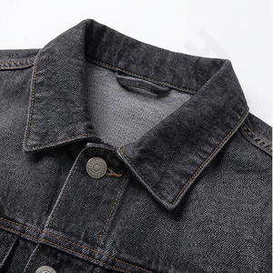 Veste en jean décontractée coupe slim style camionneur classique, en jean recyclé PET, motif pour la mode printemps, style haut de gamme - Product Image 4