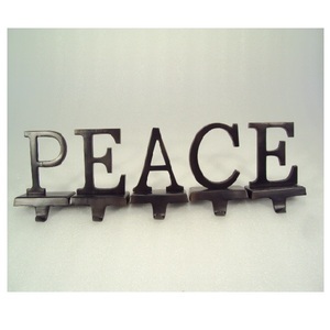 Peace Word Metal <b>Stocking</b> <b>Holder</b> For Christmas Home Party Decorative - Product Image 1