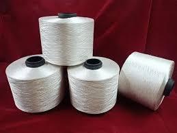 Fil blanc brut 20 filés avec broderie de filament fantaisie à haute ténacité pour le tissage de fil métallique Lurex - Product Image 2