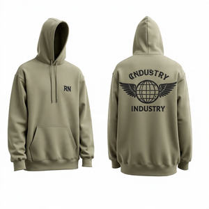 เสื้อฮู้ดดี้โลโก้สั่งทำ: ผ้าฝ้าย 100%, สตรีทแวร์คุณภาพสูง, ดีไซน์ใหม่, สวมใส่สบาย, ผ้าระบายอากาศได้ดีเยี่ยม - Product Image 3