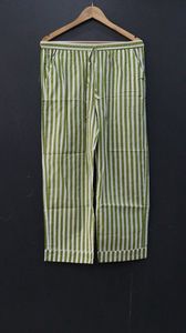 Traje de noche de algodón puro a rayas, conjunto de Pijamas largos de tejido suave, ropa de noche de algodón indio informal, regalo perfecto para ella - Product Image 3