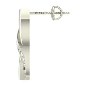 Boucles d'oreilles en argent sterling 925 de qualité supérieure pour femmes et filles, boucles d'oreilles à clous géométriques en forme de cœur et de fleur, diamant, or rose, bijoux tendance - Product Image 4