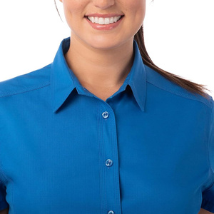 Camisas de trabajo de manga corta para mujer Impresión de logotipo personalizado Uniforme Tops Ropa de oficina formal Directo de fábrica OEM ODM Proveedor - Product Image 1