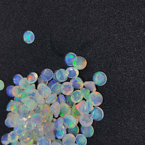 Piedras preciosas sueltas facetadas de ópalo etíope, 6mm, corte brillante redondo, venta al por mayor, piedras cortadas de cabujón de ópalo para joyería, Ópalo de fuego múltiple - Product Image 4