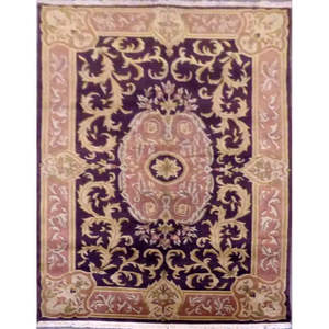 Alfombra india anudada a mano única en su tipo, de 8'5 x 6'6'' - Product Image 1