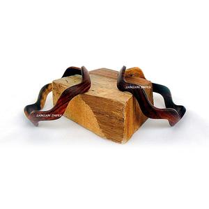 Novedad 2025: Par de Pulseras de Madera Redondas Marrón Pulido de Lujo, Modernas, para Mujer, con Temática de Ángel, Coleccionables - Product Image 3