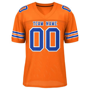 Camiseta de fútbol americano OEM, ropa deportiva para discoteca, malla de poliéster personalizada, manga transpirable de secado rápido, rayas, impresión por sublimación - Product Image 3