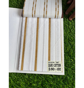 Tissu tissé léger en pur coton biologique pour chemise et robe d'été à la mode mèche les projets d'artisanat d'ameublement - Product Image 1