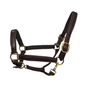 Accesorios de estilo de sillín inglés de alta calidad, cabestro de cuero de caballo genuino, de cristal de brida PVC, banda para la nariz ostentosa de alta visibilidad - Product Image 4