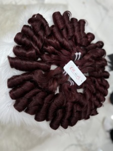 Prix d'usine Extensions de cheveux humains Remy bouclés vietnamiens, double trame, vierges en vrac, toutes couleurs - Product Image 3