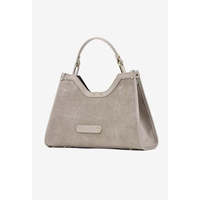 Sac à main structuré en cuir suédé véritable - Fabriqué en Italie - Art. 25394