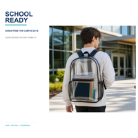 Mochila Personalizada de PVC de 15L con Cierre, Resistente al Agua, Duradera, Ecológica, Reciclable, Cómoda, para Niños Escolares