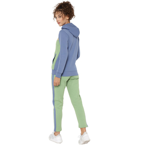 2023 última ropa deportiva con logotipo personalizado para mujer, chándal de 2 piezas con cremallera completa, chándal, traje para correr, cuello con capucha de moda de invierno - Product Image 5