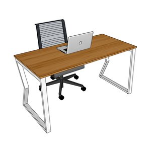 MBamboo Desk 140x70cm Fixed Office Computer/Laptop <b>Table</b> with Assembled Iron Legs for Bedroom & Home Office - Product Image 4