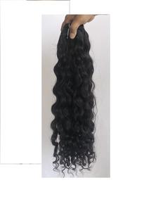Top indien 20 \ "naturel bouclés Remy Extensions de cheveux 100% sain cheveux bruts simple dessiné noir vendeur pour les femmes - Product Image 2
