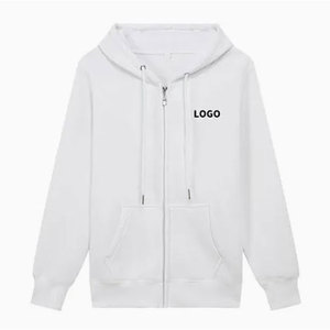 Logo personnalisé sweats à capuche zippés sweats pull-over épais vierge impression bouffante sweat à capuche lourd de haute qualité avec fermetures à glissière - Product Image 3