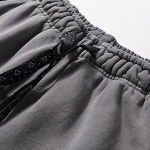 Nouveau style Pantalon de survêtement ample en velours côtelé tricoté, style streetwear décontracté, pour femme, avec logo personnalisé, délavé à l'acide, coupe large évasée - Product Image 5