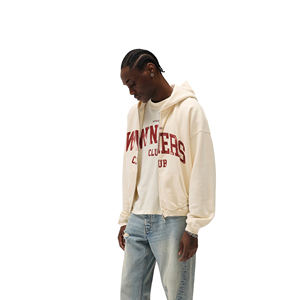 Vêtement de rue pour homme en molleton 100% coton, style streetwear, coupe régulière, imprimé à l'écran personnalisé, lavage à l'acide, uni, en gros - Product Image 2