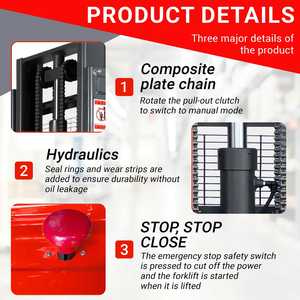 SUNMAX PS3300FE-3M Stoccatore Elettrico per Pallet, Capacità 1500 Kg, Altezza di Sollevamento 300 cm, per Pallet a Fondo Aperto - Product Image 3