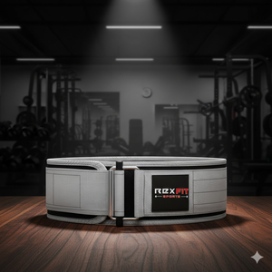 Ceinture de musculation professionnelle Rexfit Sports en cuir de vache véritable avec boucle à levier - Product Image 1