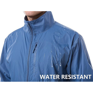 Chaqueta cortavientos resistente al agua ligera para hombre al aire libre personalizada con bolsillo, chaqueta impermeable al por mayor para senderismo - Product Image 3